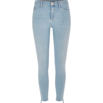 Light blue wash Molly frayed jeans
